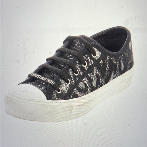 Dior Shoes - Dior Silver and Black Zebra Pattern Sneakers